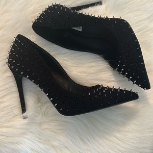 Steve Madden black spike heels
